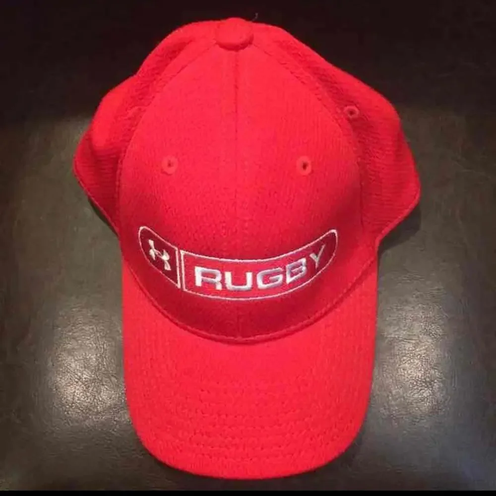Under Armour Youth Red Rugby Logo Baseball Hat Cap